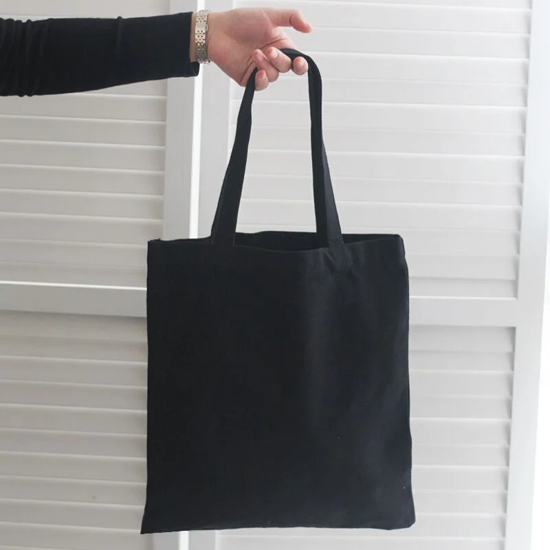 Ready Stock Blank Canvas Student Shopping Cotton Bag