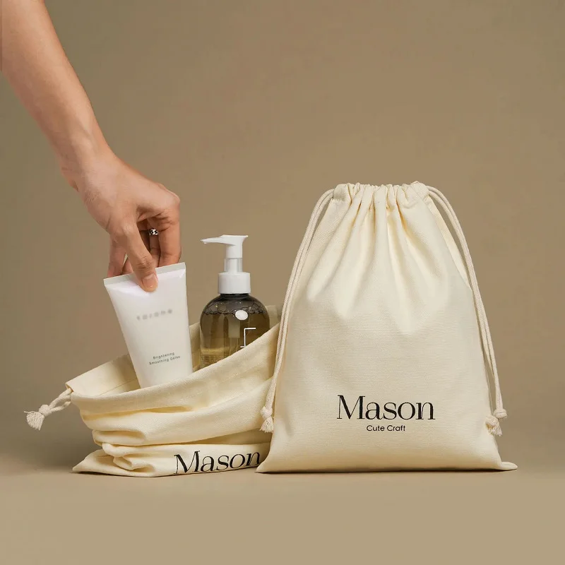 8 10 12 Canvas Cotton Drawstring Bag Storage Cotton Bag