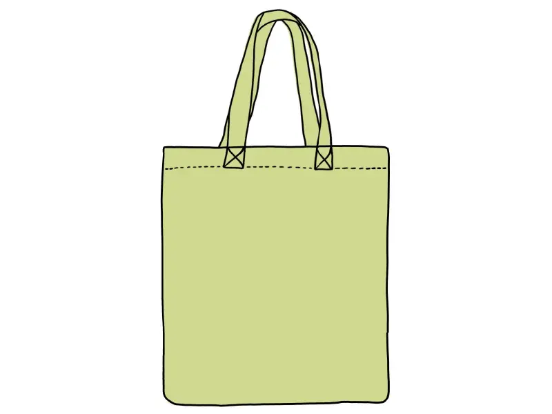Flat tote bag